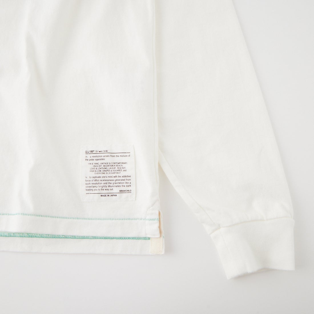 ILL ONE EIGHTY [イル ワンエイティ] ロングスリーブポケットTシャツ [ILL262-15] WHITE