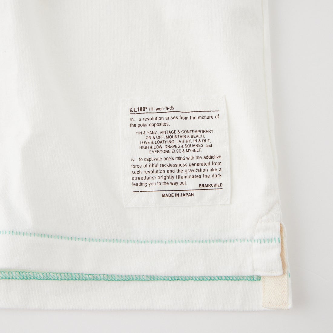 ILL ONE EIGHTY [イル ワンエイティ] ロングスリーブポケットTシャツ [ILL262-15] WHITE