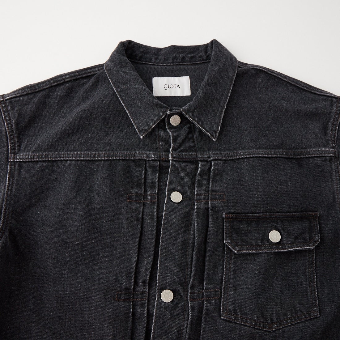 CIOTA [シオタ] シングルポケットデニムジャケット [JKLM-301-MBK] MED BLACK