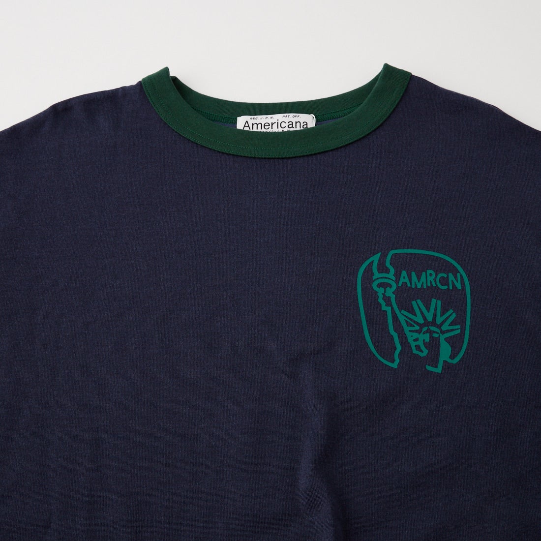 Americana [アメリカーナ] フットボールリンガーTシャツ [BRF-M-850A-1] ﾈｲﾋﾞｰ