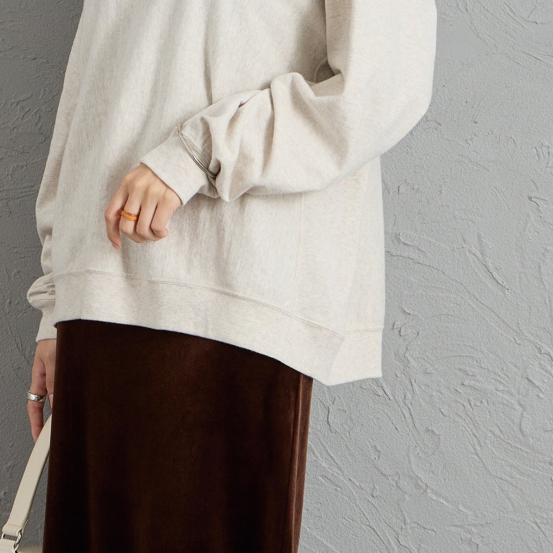 Americana [アメリカーナ] AMRCN バックプリントロングTシャツ [BRF-844A-2] ｵｰﾄﾐｰﾙ &&モデル身長：162cm 着用サイズ：ONE SIZE&&