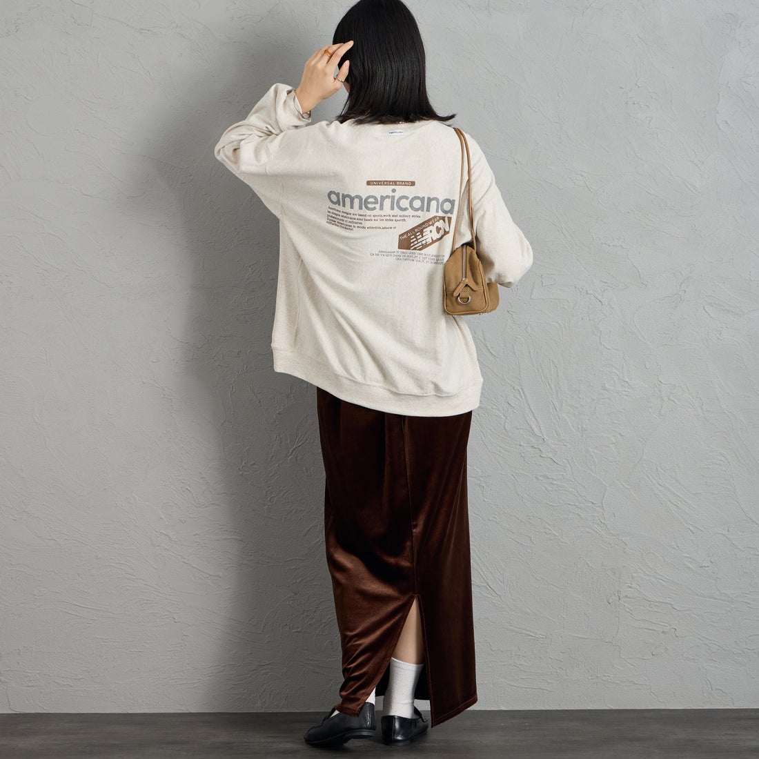 Americana [アメリカーナ] americana バックプリントロングTシャツ
