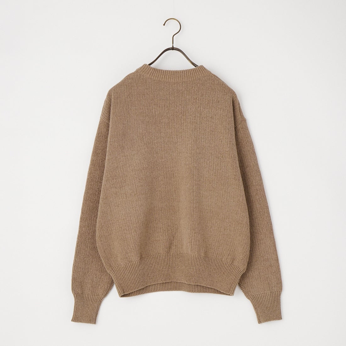 UMBRO [アンブロ] 別注 ワンポイントロゴ刺繍 モールニットプルオーバー [UMIN26-PO01-JF] BEIGE