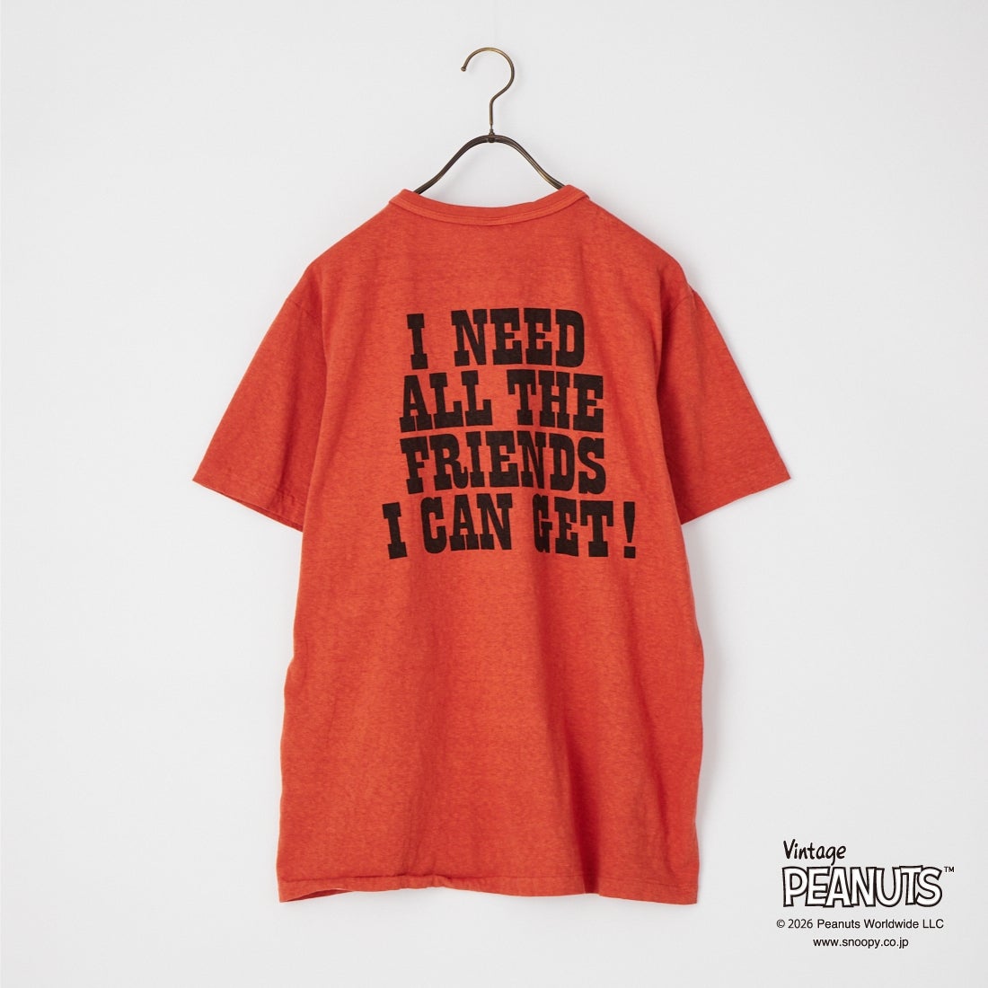 WAREHOUSE [ウエアハウス] CHARALIE BROWN / Tシャツ [YP126S-2] RED