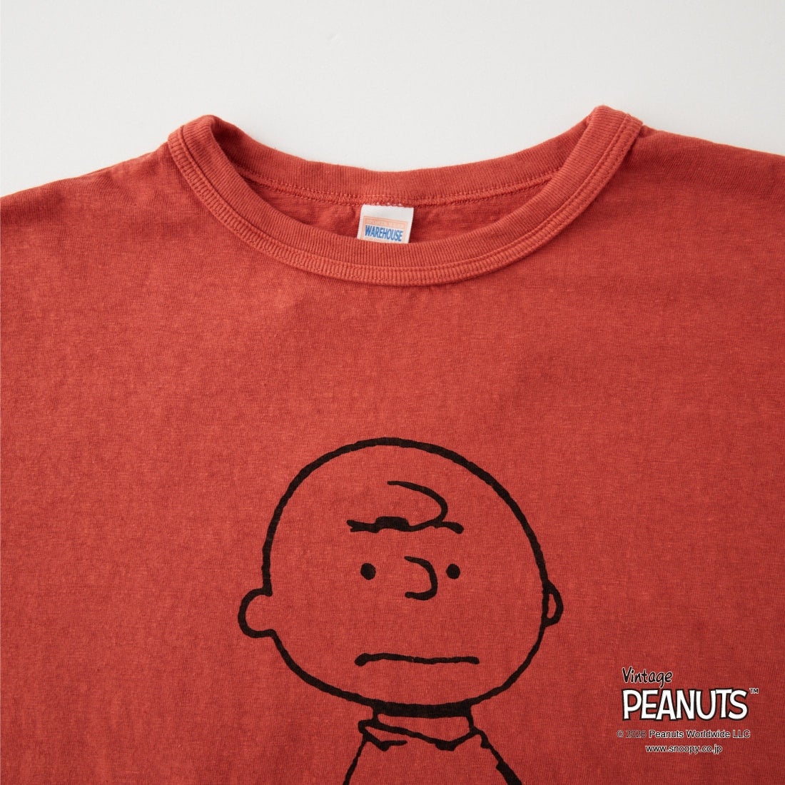 WAREHOUSE [ウエアハウス] CHARALIE BROWN / Tシャツ [YP126S-2] RED