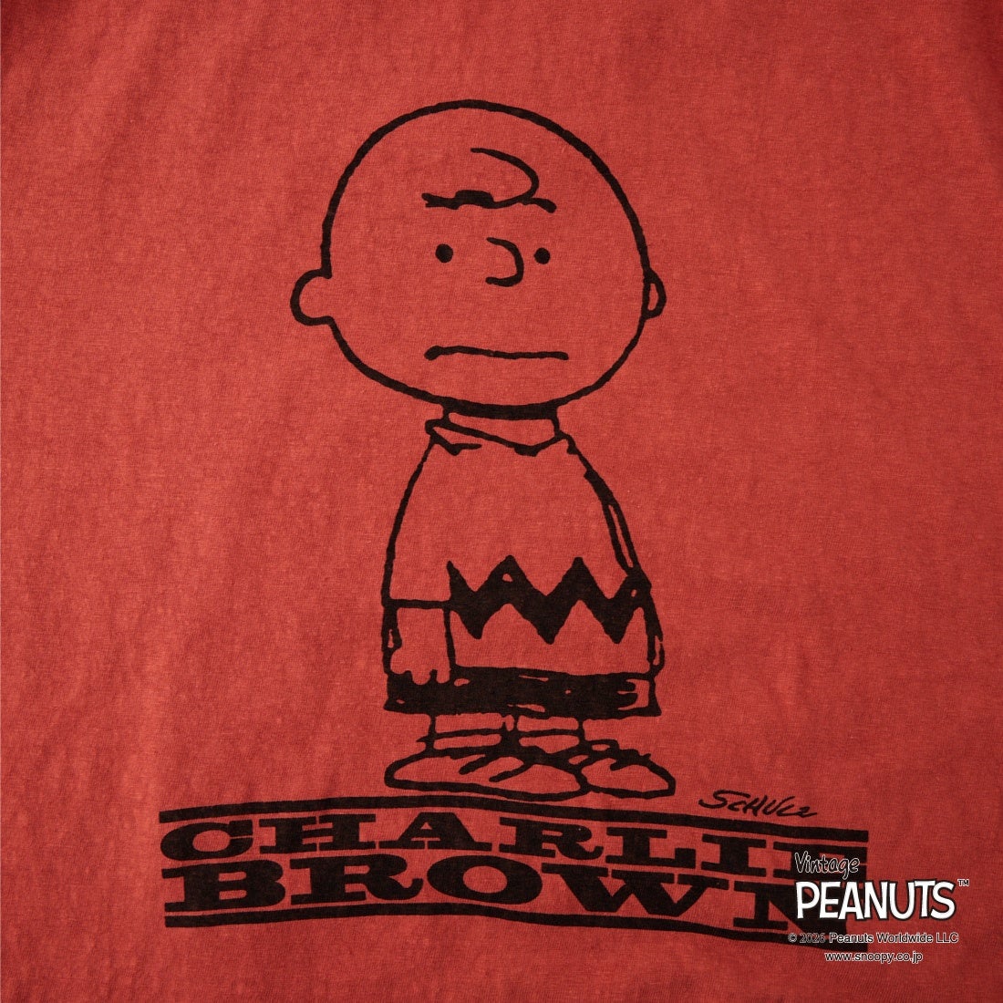 WAREHOUSE [ウエアハウス] CHARALIE BROWN / Tシャツ [YP126S-2] RED