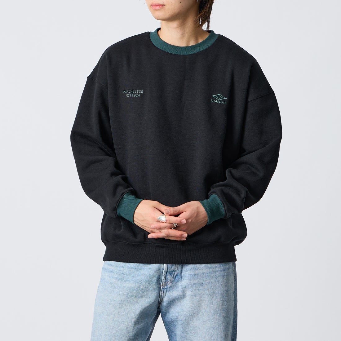 BLK/GREEN&&モデル身長：177cm 着用サイズ：L&&