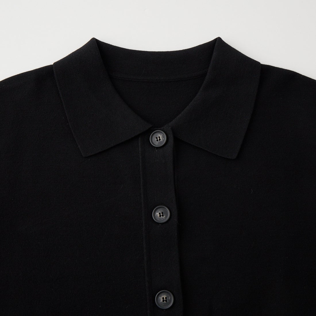 MICA&DEAL [マイカアンドディール] ミラノリブカラーカーディガン [0126308066] BLACK