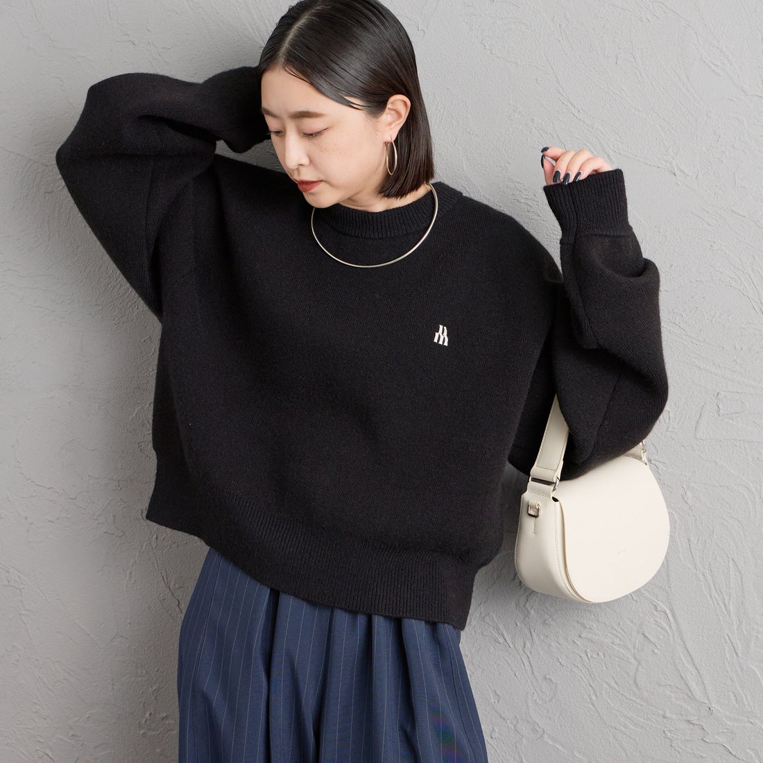 09 BLACK&&モデル身長：150cm 着用サイズ：F&&