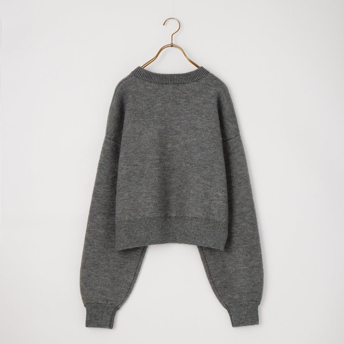 nenom [ネノム] ワンポイントロゴ刺繍 Wフェイスニットプルオーバー [NE26331012] 08 CHARCOA