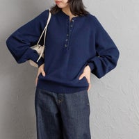 16 NAVY&&モデル身長：162cm 着用サイズ：F&&