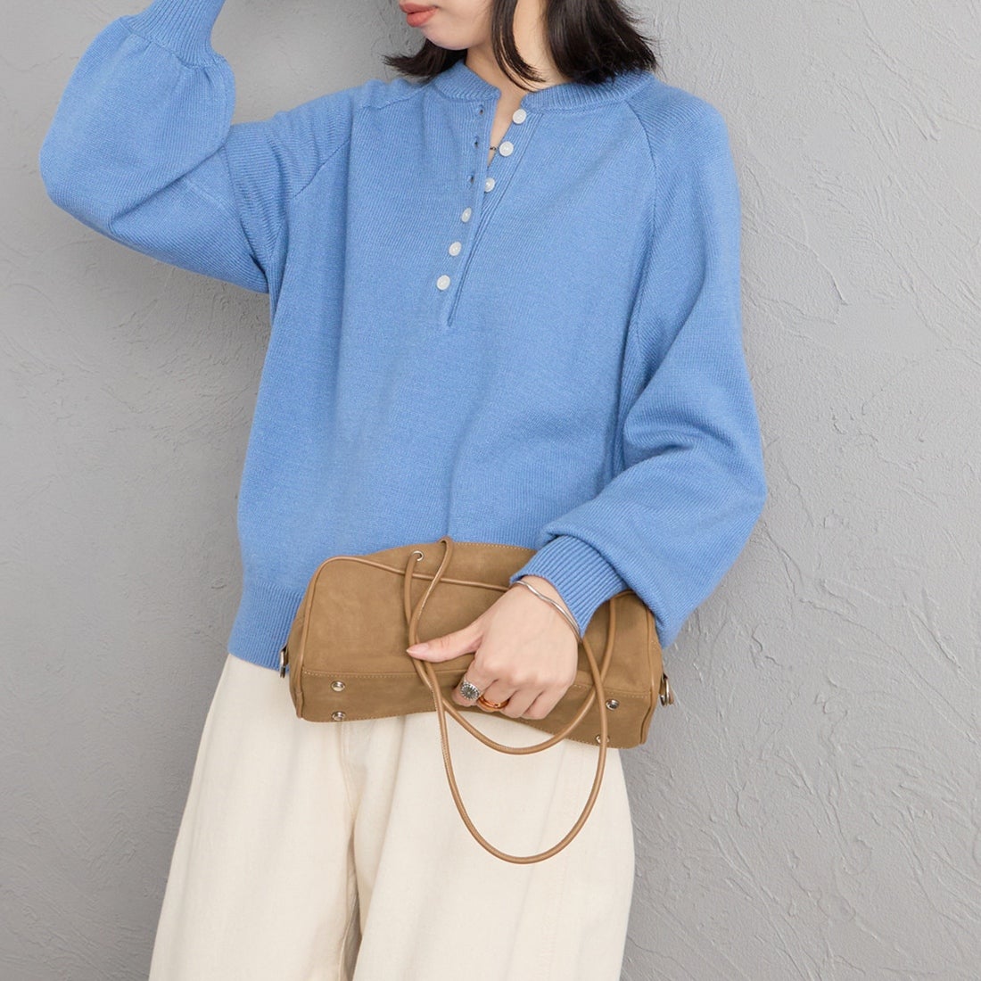10 L.BLUE&&モデル身長：162cm 着用サイズ：F&&