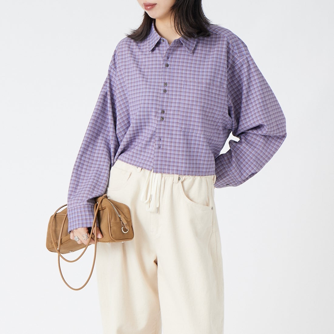 L.BLUE&&モデル身長：162cm 着用サイズ：F&&