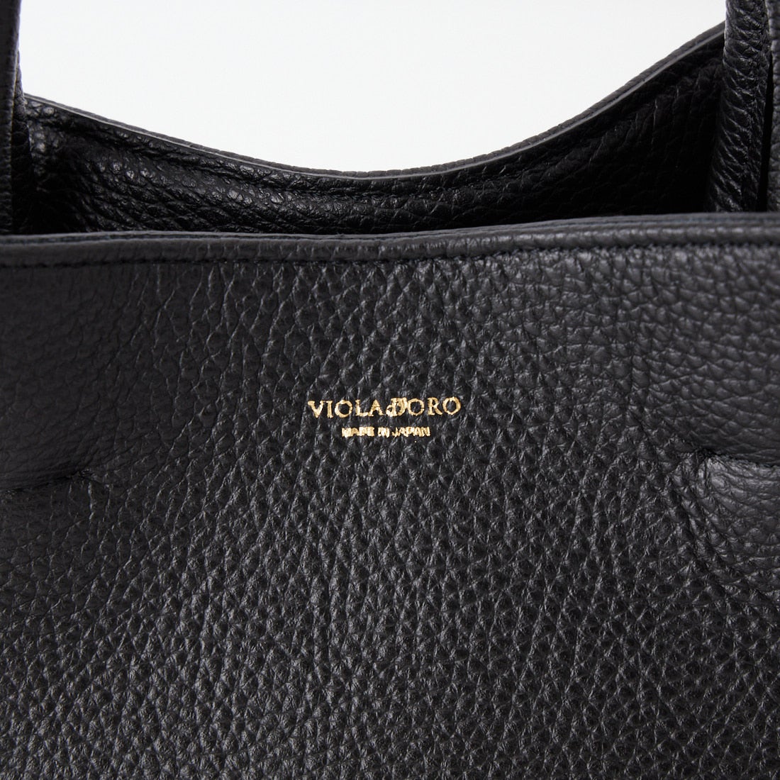VIOLAd'ORO [ヴィオラドーロ] TRERO レザーハンドバッグ [V-1647] BLACK