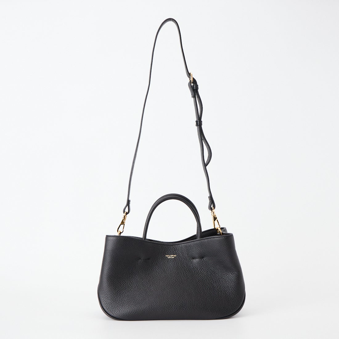 VIOLAd'ORO [ヴィオラドーロ] TRERO レザーハンドバッグ [V-1647] BLACK