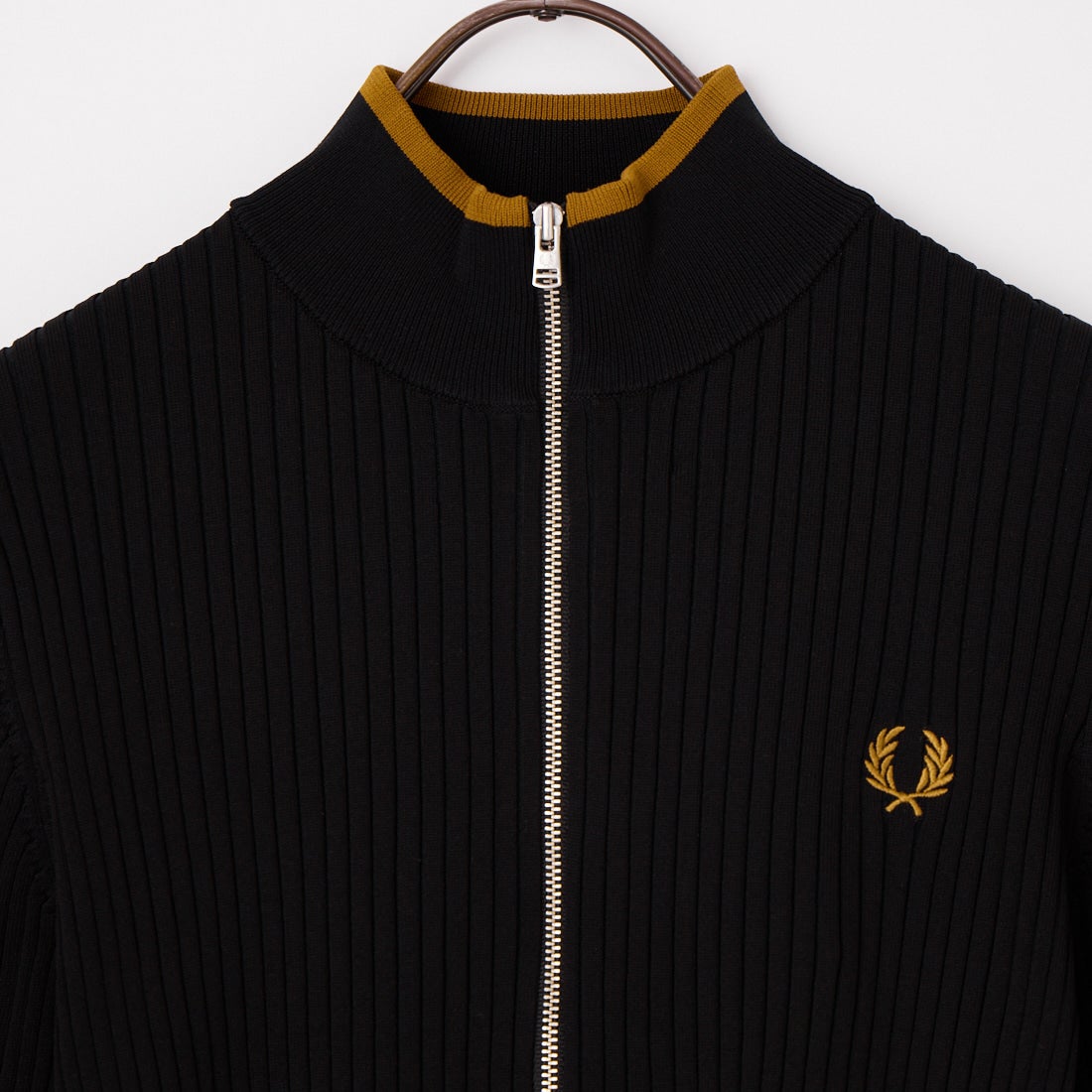 FRED PERRY [フレッドペリー] ジップスルーペプラムカーディガン [K3112] 102 BLACK