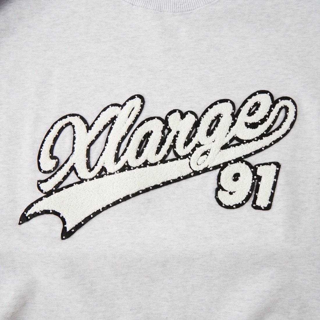 XLARGE [エクストララージ] ベースボール クルーネック スウェットシャツ [101263012006] ASH