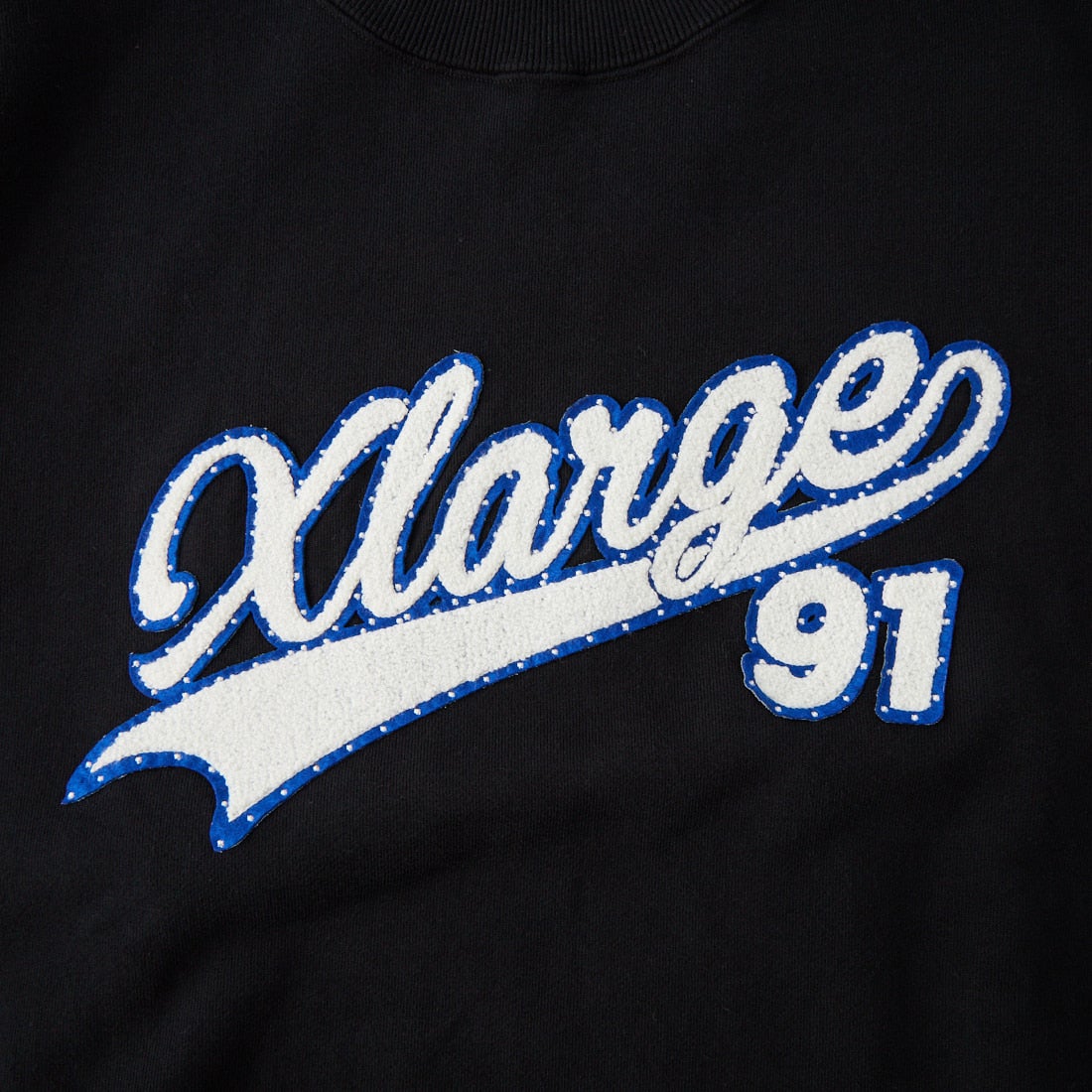 XLARGE [エクストララージ] ベースボール クルーネック スウェットシャツ [101263012006] BLACK