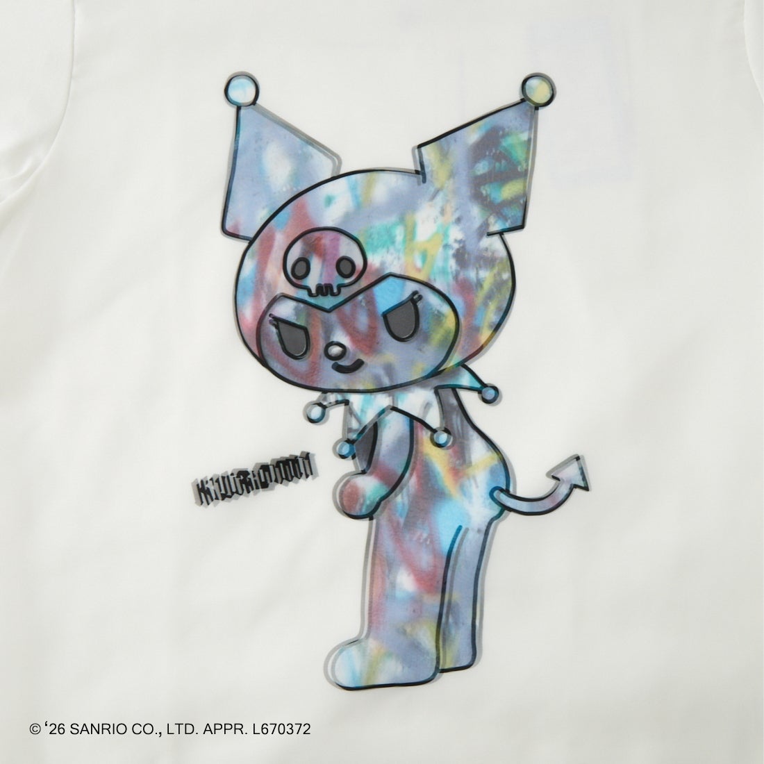 TRIPPY MIKIO ART [トリッピーミキオアート] KUROMI スプレーアートTシャツ [TR-157] WHITE