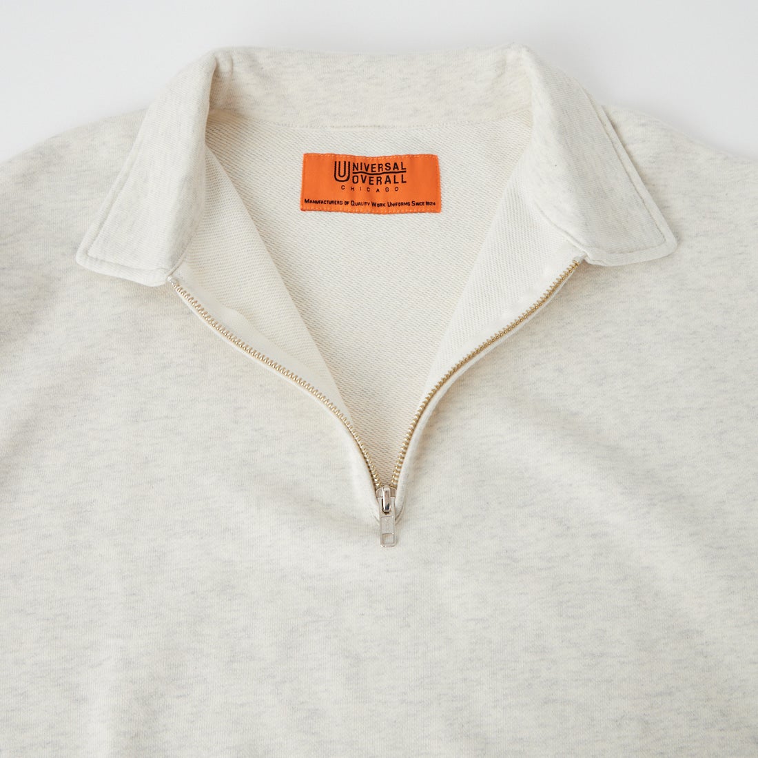 UNIVERSAL OVERALL [ユニバーサルオーバーオール] 別注 ハーフジップポロスウェット [U2632206IN-JF] OATMEAL
