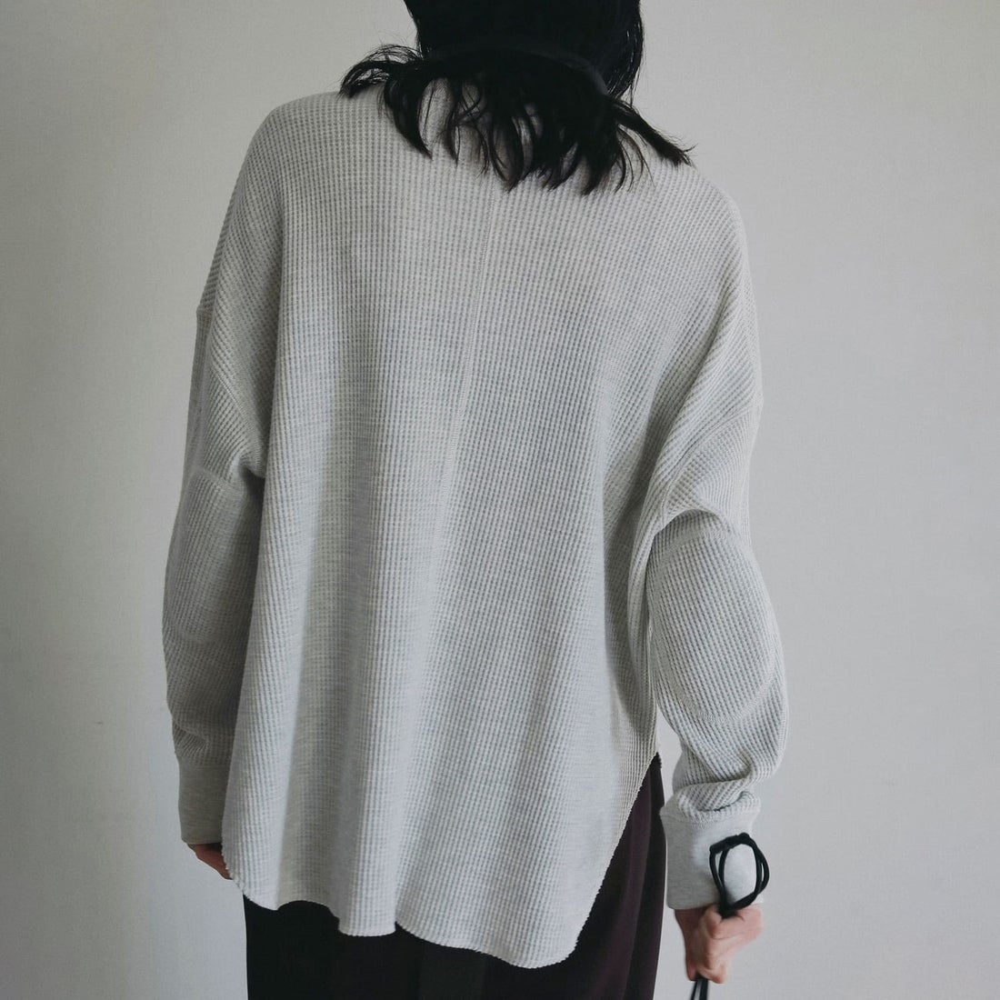 anuke [アンヌーク] ワッフルルーズヘンリーネックトップス [62620605] OML