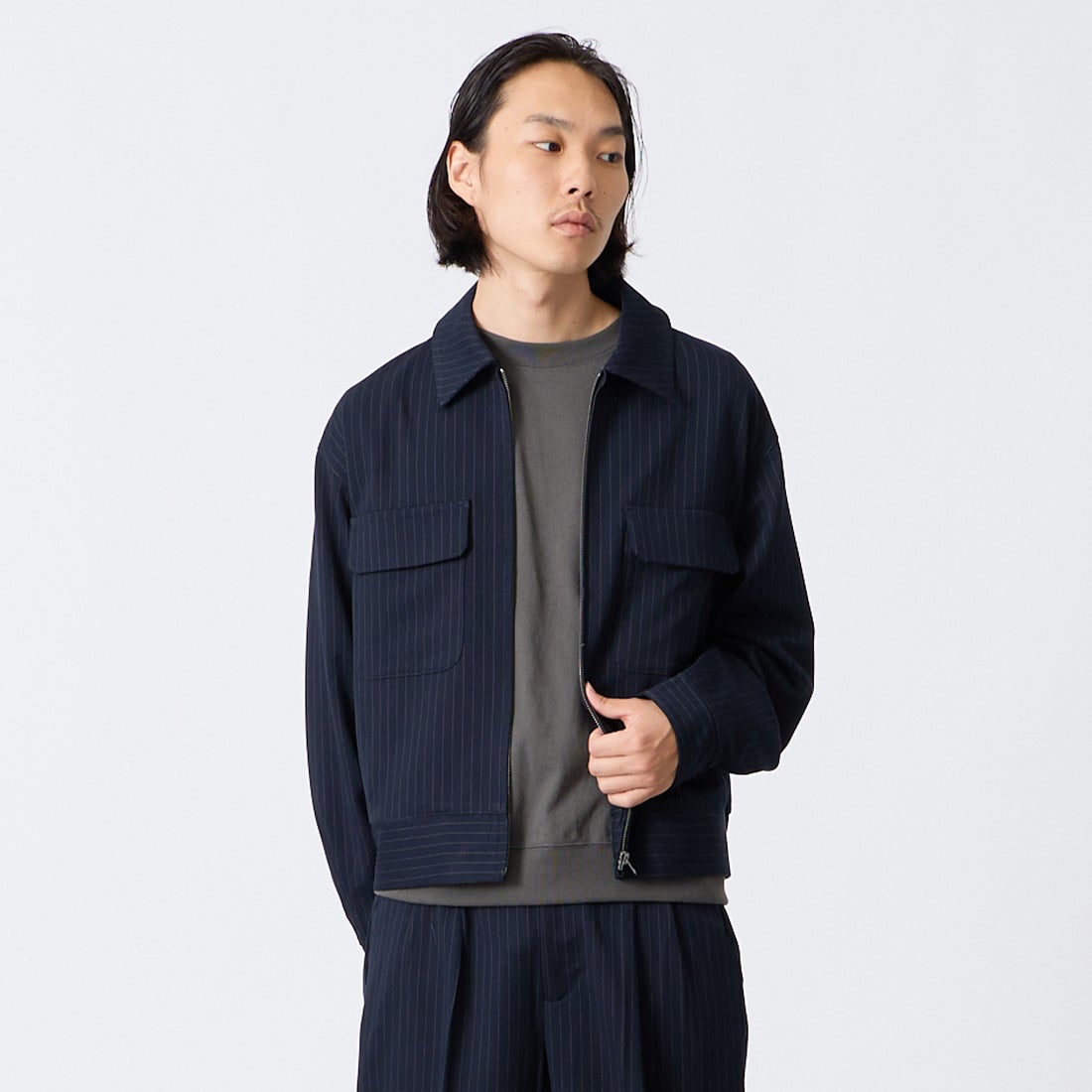 NAVY ST&&モデル身長：175cm 着用サイズ：M&&