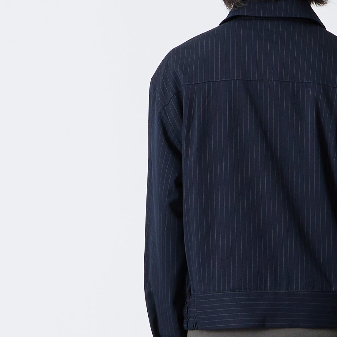 Noir Fabrik [ヌワールファブリック] ギャバジンスポーツジャケット [NF-263-066] NAVY ST &&モデル身長：175cm 着用サイズ：M&&