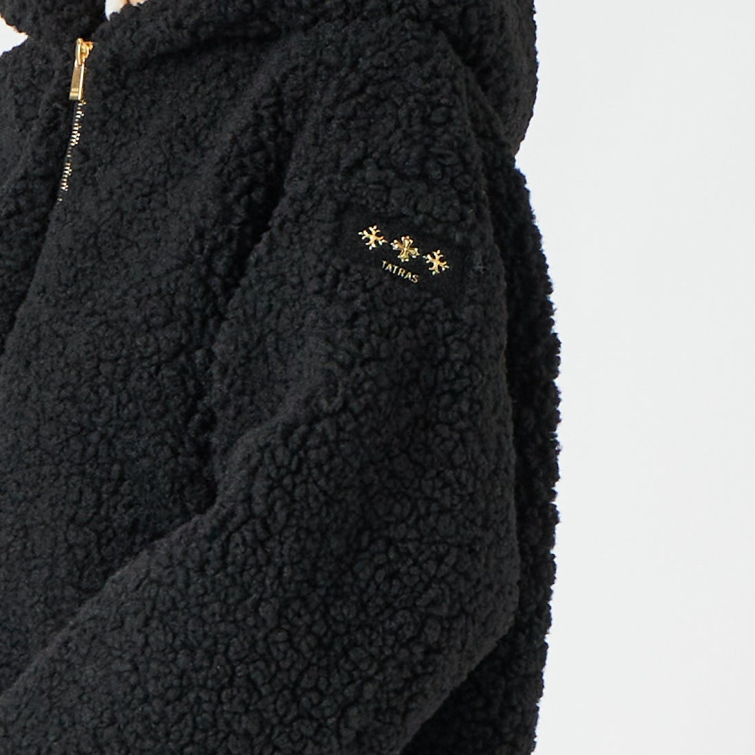 TATRAS [タトラス] IPAMA イパマ ボアブルゾン [LCKA0042033588] BLACK &&モデル身長：162cm 着用サイズ：1&&