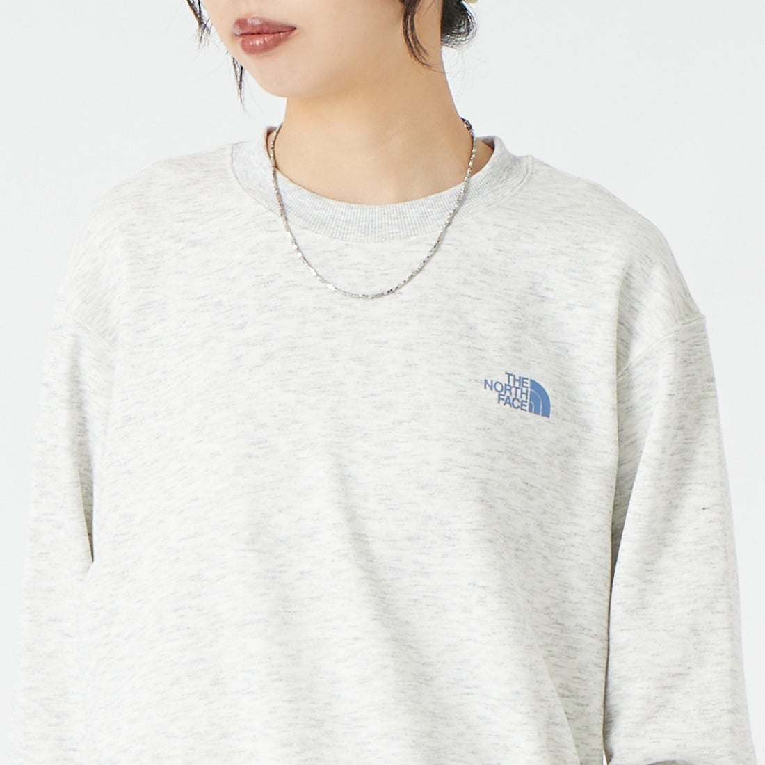 THE NORTH FACE [ザ ノースフェイス] 66グラフィックスウェットクルー [NT62685] WX &&モデル身長：162cm 着用サイズ：S&&