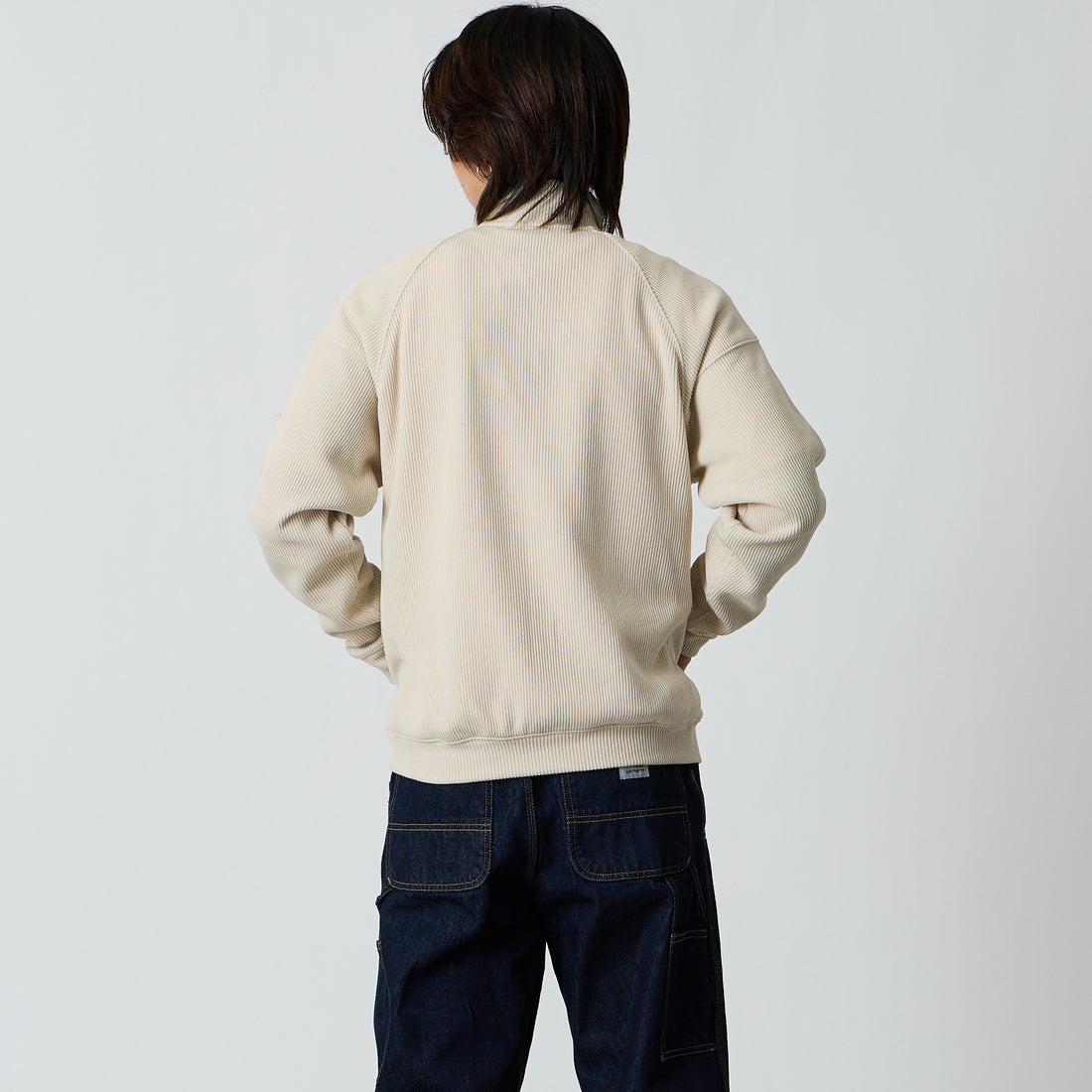 THE NORTH FACE [ザ ノースフェイス] クオーターニットフルジップジャケット [NT62633] FI &&モデル身長：177cm 着用サイズ：M&&
