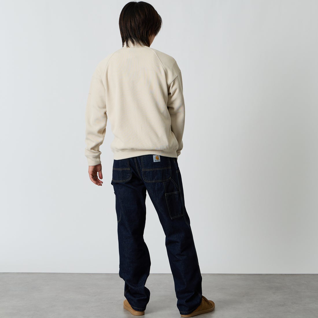 THE NORTH FACE [ザ ノースフェイス] クオーターニットフルジップジャケット [NT62633] FI &&モデル身長：177cm 着用サイズ：M&&