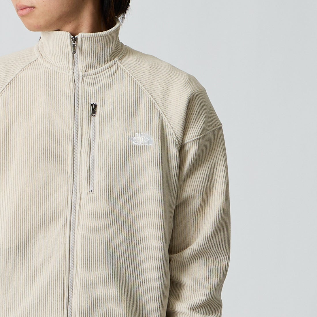 THE NORTH FACE [ザ ノースフェイス] クオーターニットフルジップジャケット [NT62633] FI &&モデル身長：177cm 着用サイズ：M&&