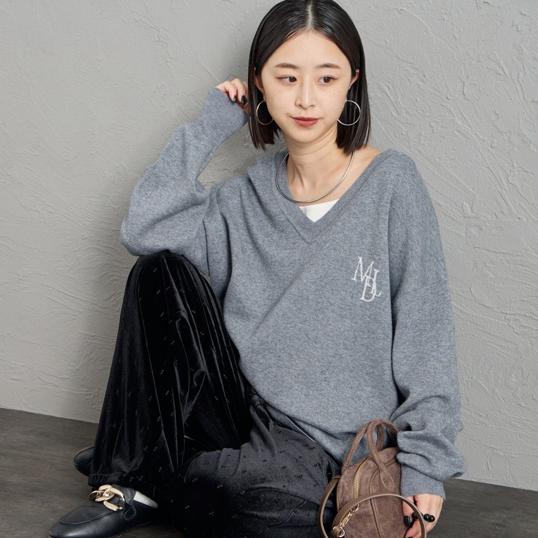 GRAY&&モデル身長：150cm 着用サイズ：F&&