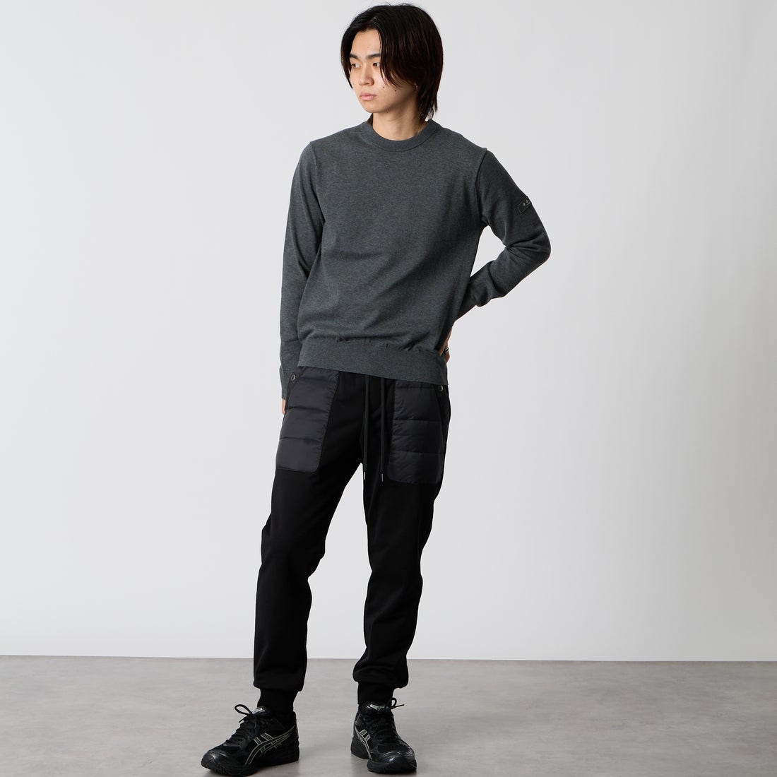 TATRAS [タトラス] CEBU/セブ ダウンパンツ [MCKA0545013588] BLACK &&モデル身長：177cm 着用サイズ：2&&