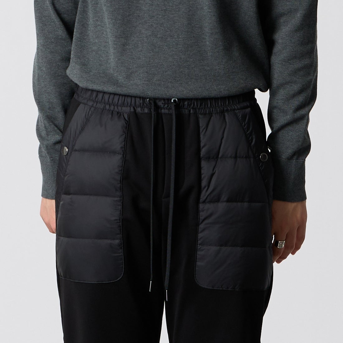 TATRAS [タトラス] CEBU/セブ ダウンパンツ [MCKA0545013588] BLACK &&モデル身長：177cm 着用サイズ：2&&