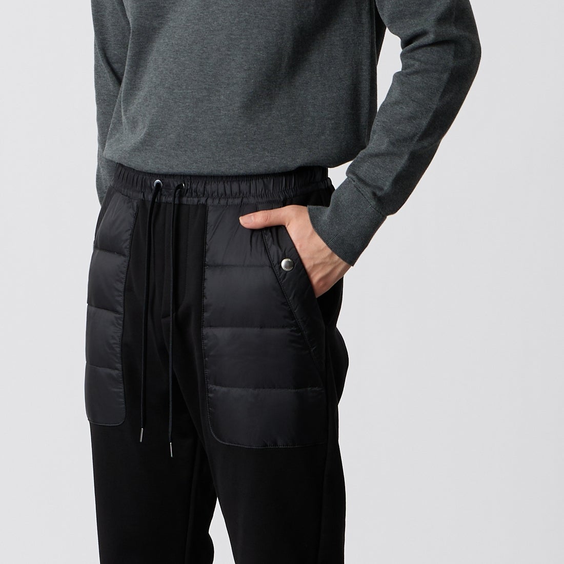 TATRAS [タトラス] CEBU/セブ ダウンパンツ [MCKA0545013588] BLACK &&モデル身長：177cm 着用サイズ：2&&