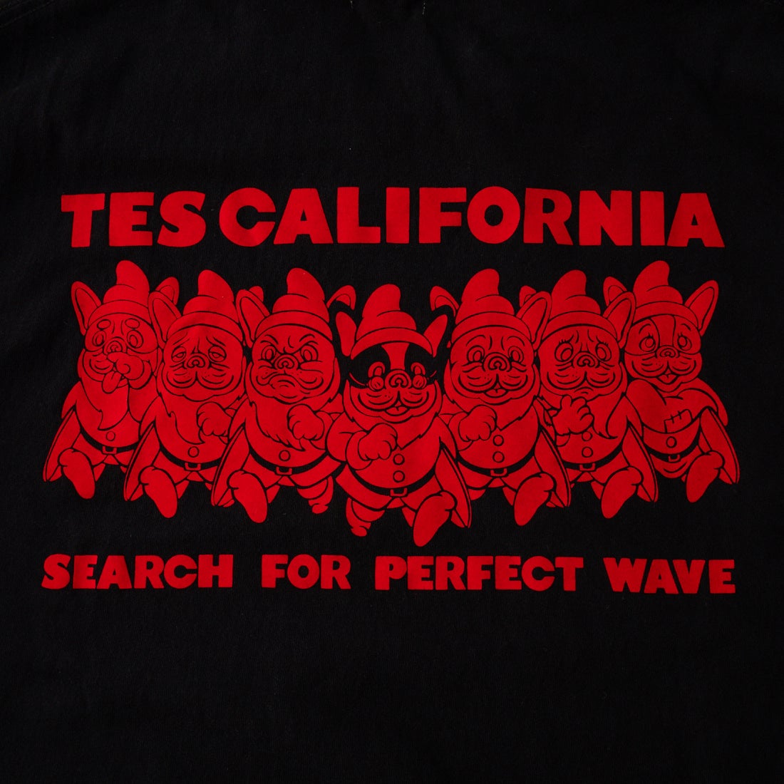 The Endless Summer [エンドレスサマー] SEVENS BUHI フロッキープリントロングスリーブTシャツ [1280-26774311] 01 BLACK