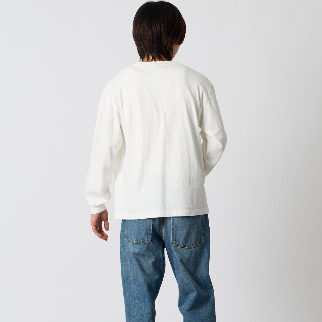 The Endless Summer [エンドレスサマー] CALIFORNIA FOREST ロングスリーブTシャツ [1280-26774313] 07 WHITE &&モデル身長：177cm 着用サイズ：M&&