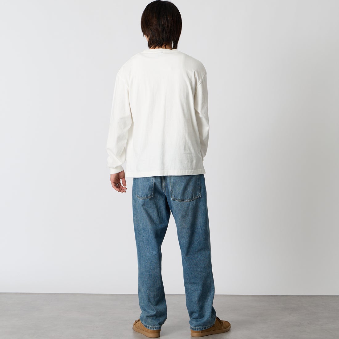 The Endless Summer [エンドレスサマー] CALIFORNIA FOREST ロングスリーブTシャツ [1280-26774313] 07 WHITE &&モデル身長：177cm 着用サイズ：M&&