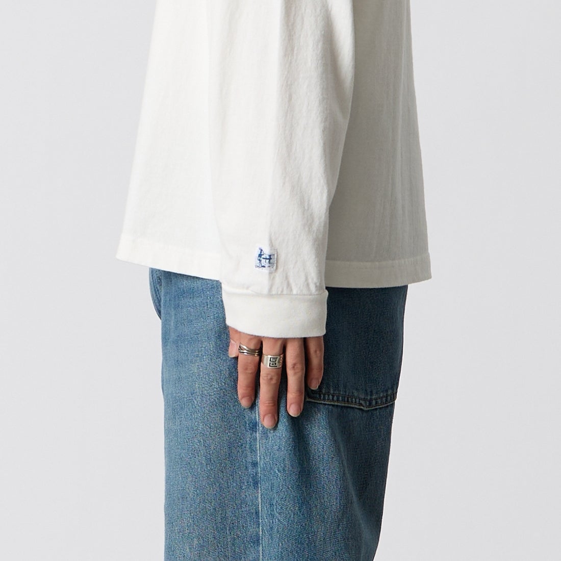 The Endless Summer [エンドレスサマー] CALIFORNIA FOREST ロングスリーブTシャツ [1280-26774313] 07 WHITE &&モデル身長：177cm 着用サイズ：M&&