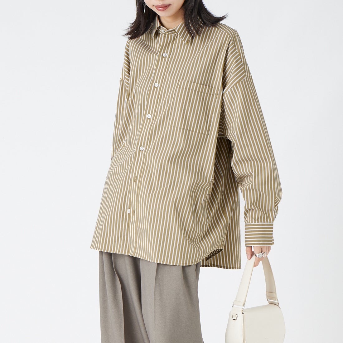 ﾍﾞｰｼﾞｭST&&モデル身長：162cm 着用サイズ：F&&