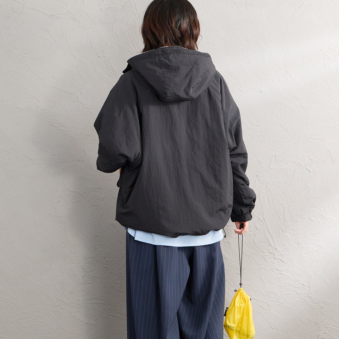 frostline [フロストライン] 別注 リバーシブルフードブルゾン [FL29-JK-IN6-JF] BLACK &&モデル身長：160cm 着用サイズ：M&&