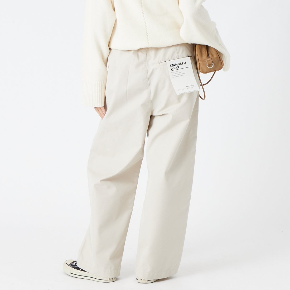 Jeans Factory Clothes [ジーンズファクトリークローズ] タックイージーチノパンツ [IN35-PT-6] ｷﾅﾘ &&モデル身長：162cm 着用サイズ：34&&