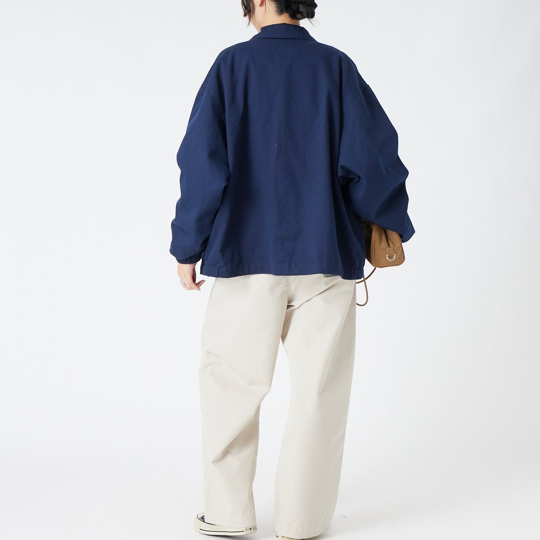 Jeans Factory Clothes [ジーンズファクトリークローズ] タックイージーチノパンツ [IN35-PT-6] ｷﾅﾘ &&モデル身長：162cm 着用サイズ：34&&