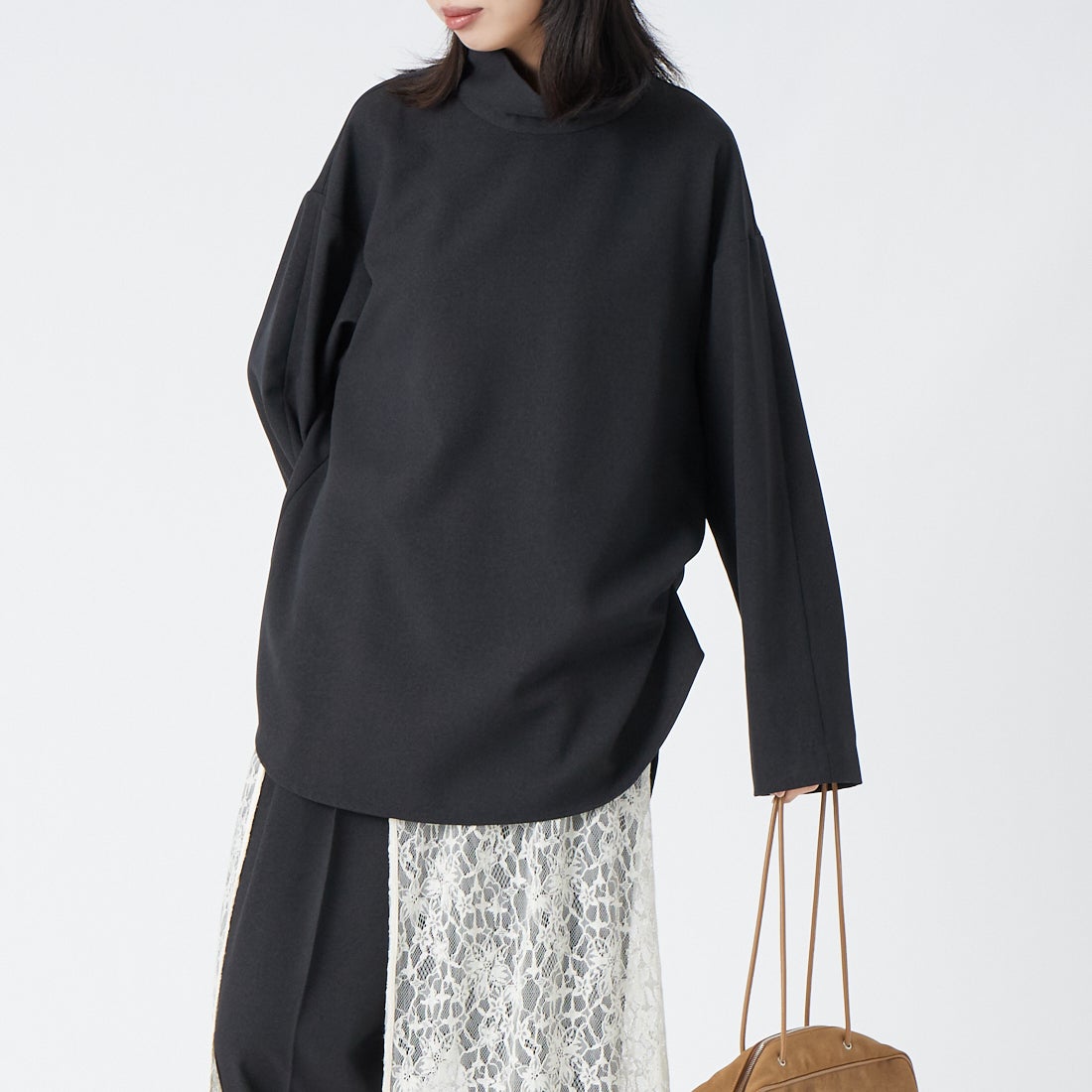 ﾌﾞﾗｯｸ&&モデル身長：162cm 着用サイズ：F&&