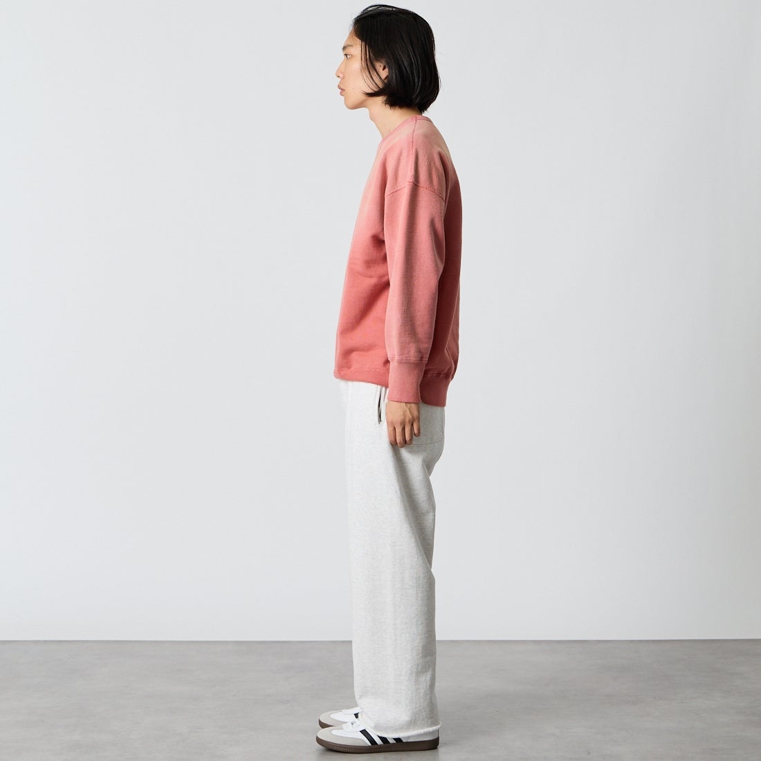 BOW WOW [バウワウ] ボートクラブ スウェットパンツ [BWU-BCSP] M.GRAY &&モデル身長：175cm 着用サイズ：M&&