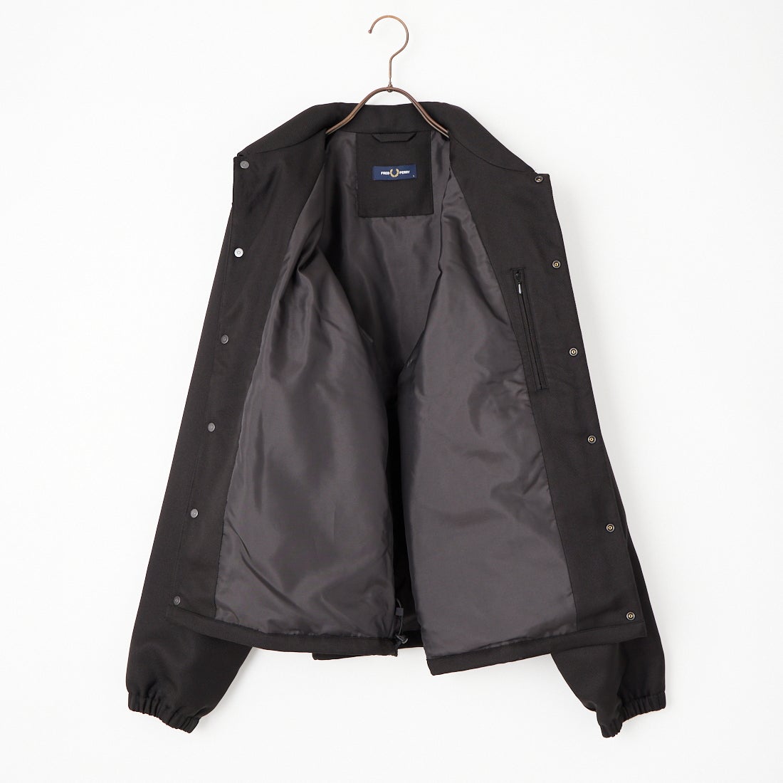 FRED PERRY [フレッドペリー] 別注 パデッドボタン 中綿ジャケット [FPM-26A-003JF] BLACK/DARK
