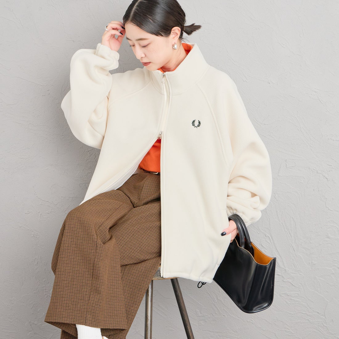 ECRU/NIGHT&&モデル身長：150cm 着用サイズ：S&&