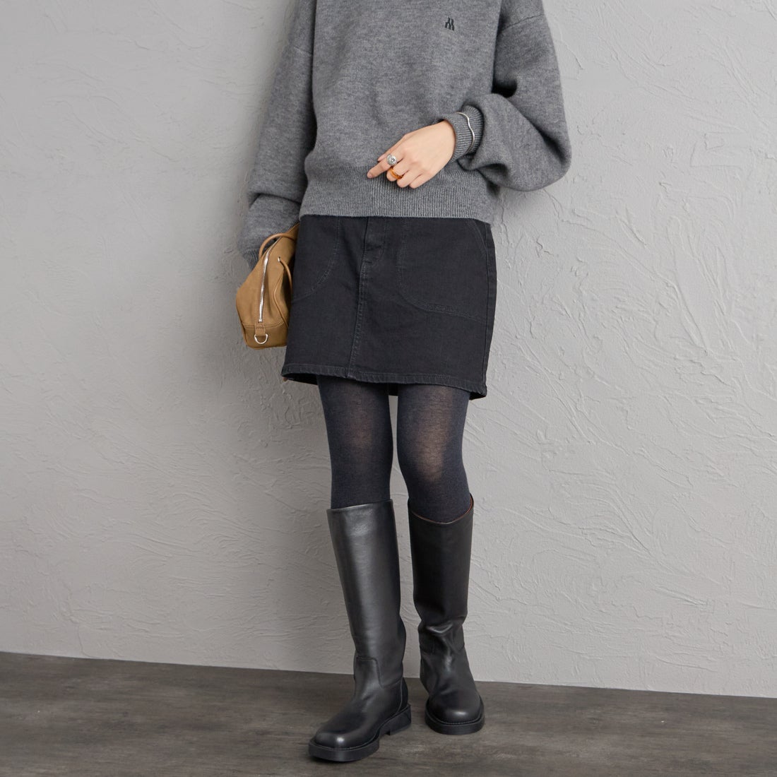 REMME [レメ] 別注 プラットフォーム レザーロングブーツ [ZH-26W020-JF] BLACK