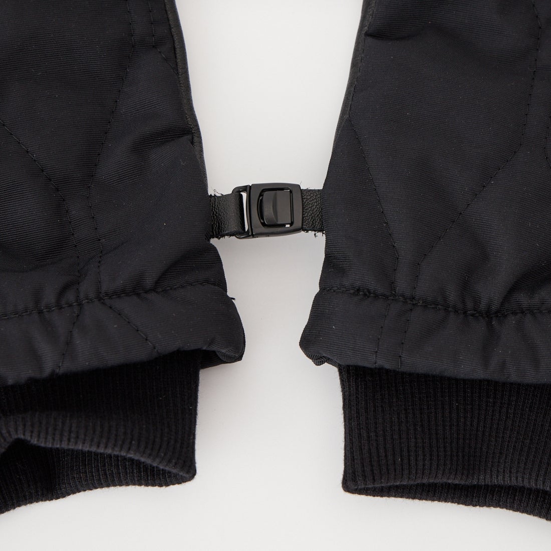 White Mountaineering [ホワイトマウンテニアリング] レザー&キルトナイロングローブ [WM2673803] BLACK